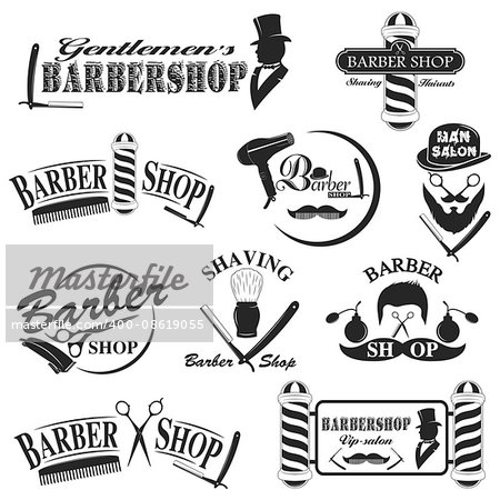 Barbershop tool collection, set of barbershop instruments