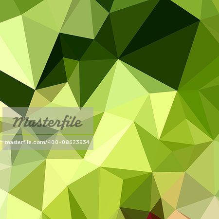 Low polygon style illustration of electric lime green abstract geometric background.