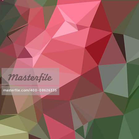 Low polygon style illustration of congo pink abstract geometric background.