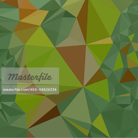 Low polygon style illustration of dark pastel green abstract geometric background.