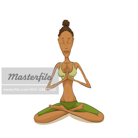 Woman meditating in lotus pose