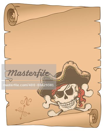 Parchment with pirate thematics 2 - eps10 vector illustration.