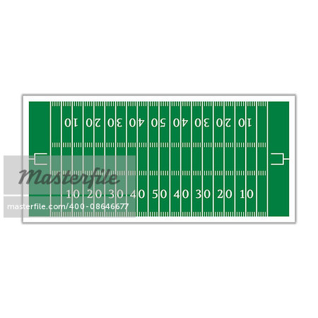 A field to play football with markup, vector illustration.