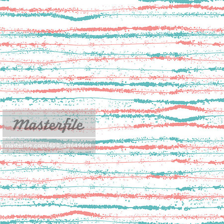 Vector Hand drawn colorful striped and polka dot texture. Doodle seamless pattern