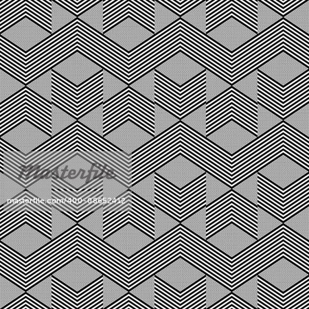 Seamless geometric zig zag pattern. Vector art.
