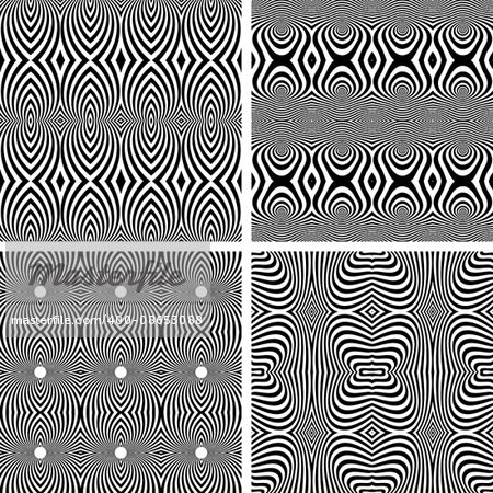 Seamless patterns set. Vector art.