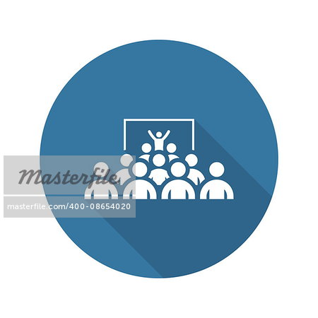 Training Icon. Business Concept. Group of People on Conference. Flat Design. Isolated Illustration. App Symbol or UI element.