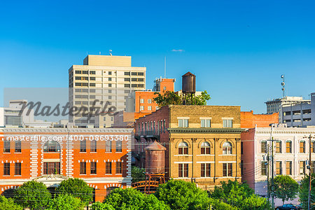 Montgomery, Alabama, USA downtown buildings.