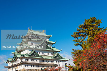 Nagoya, Japan at the castle during autumn.