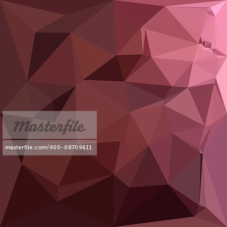 Low polygon style illustration of antique ruby abstract geometric background.