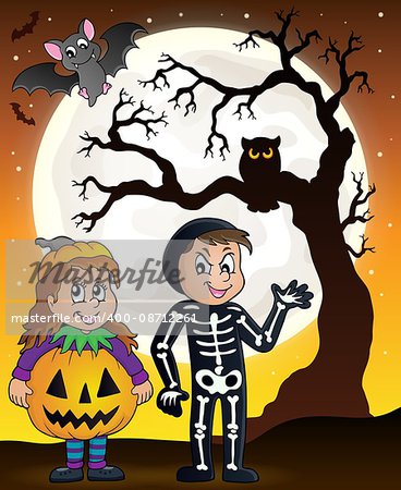 Halloween costumes theme image 5 - eps10 vector illustration.