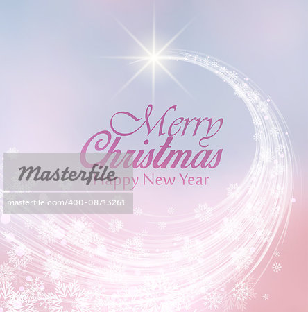 Merry Christmas card, Happy New Year background