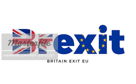 BREXIT - Britain exit from European Union on Referendum. Vector Isolated