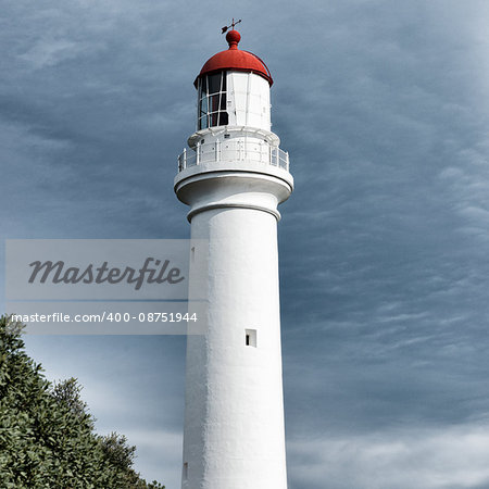 Split Point Lighthouse in Aireys Inlet, Great Ocean Road during the day.