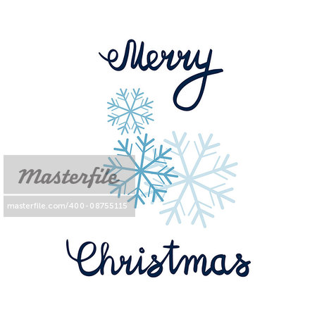 vector illustration of Merry Christmas Lettering with cartoon drowing omela. Element for design banners, web and greetings