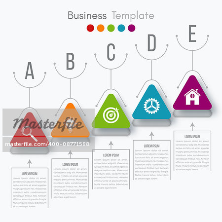 Vector illustration circles timeline infographic design. Business concept with five options