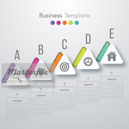 Vector illustration circles timeline infographic design. Business concept with five options