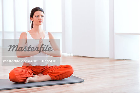 Beautiful woman practicing yoga