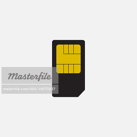 Simple web icon in vector: SIM card