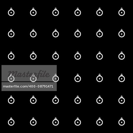 Vector minimalist monochrome black and white pattern new year toy.