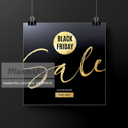 Black Friday design for advertising, banners, leaflets and flyers. Vector illustration.