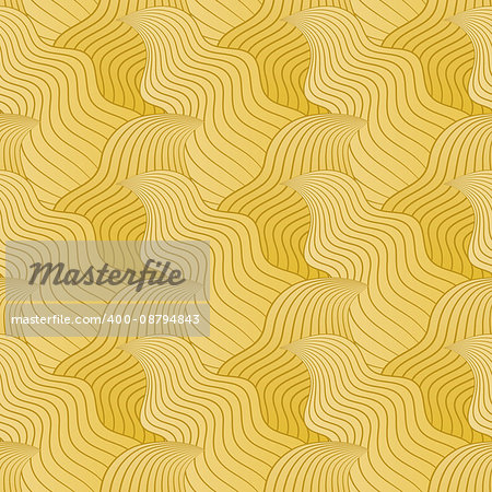 Color seamless abstract hand-drawn pattern, waves background. Vector illustration.Eps 10.