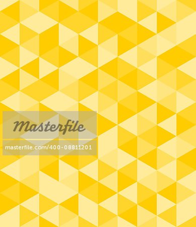 Tile vector background with yellow triangle geometric mosaic