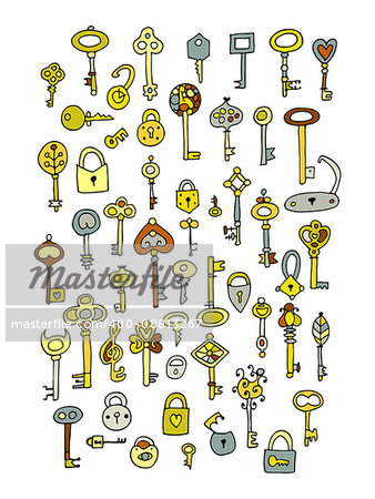 Keys collection, sketch for your design