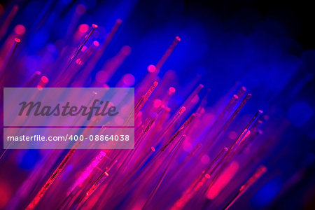 defocused abstract background of fiber optic cables