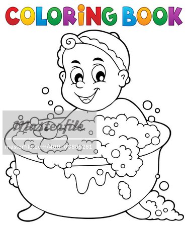Coloring book baby theme image 3 - eps10 vector illustration.