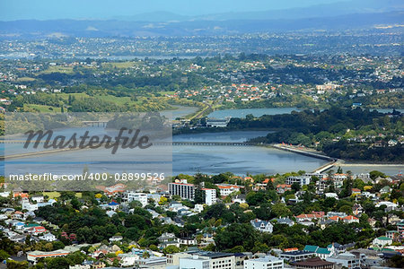 Top view of the Auckland suburb of New Zealand