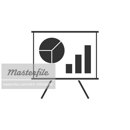 Schedule on the whiteboard icon on white background