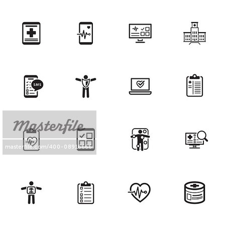 Medical and Health Care Icons Set. Flat Design Isolated.