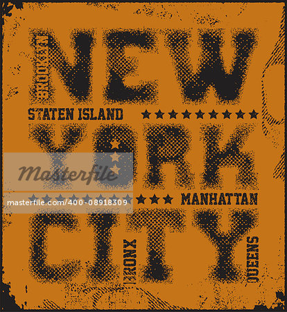 New York City Typography Graphics, T-shirt design. vector illustration