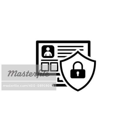 Private Security Protection Icon. Flat Design. Business Concept Isolated Illustration.