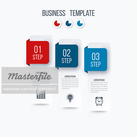 Vector illustration infographics 3 options. Stock vector