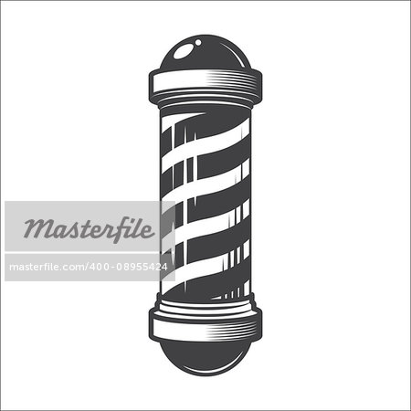 Barber Shop Pole vector isolated on a white background.