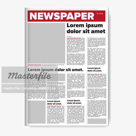Newspaper layout vector design paper