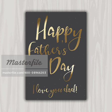 Happy Father's Day card with hand written text