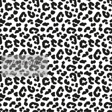 White Leopard skin seamless pattern. African animals concept endless background, repeating texture. Vector illustration