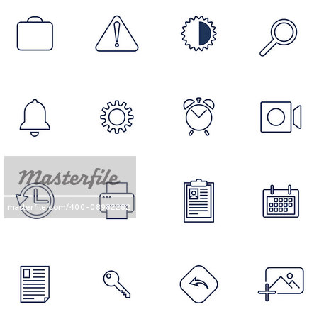 Set with mail icons in modern style. High quality symbols for web site design and mobile apps. Simple mail pictograms on a whitr background