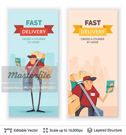 Delivery concept background. Vector illustration easy to edit.