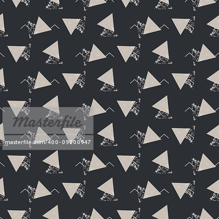 Geometric abstract triangle seamless dark gray vector texture. Stone marble and black geo vector background.