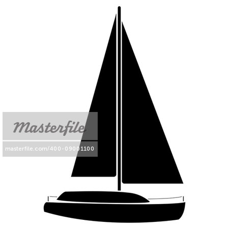 Yacht  it is the black color icon .