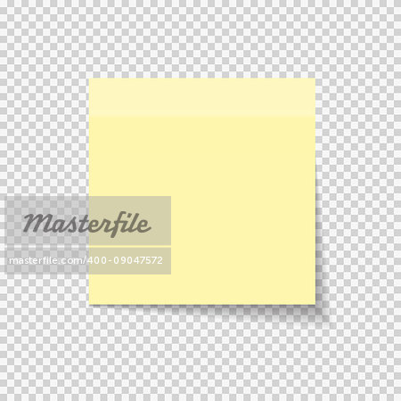 Sticky Paper Note on Transparent Background  Vector Illustration EPS10