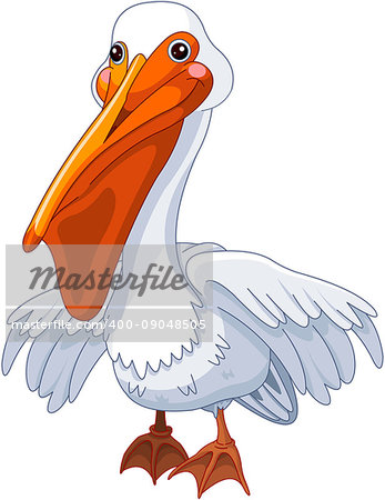 Illustration of cute pelican