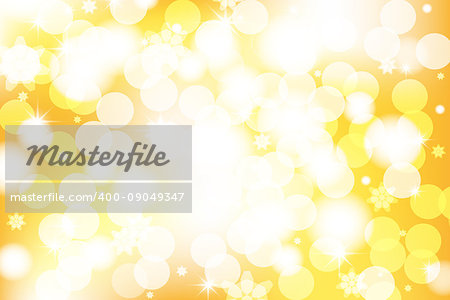 Vivid bokeh in golden color. Background with highlights. vector