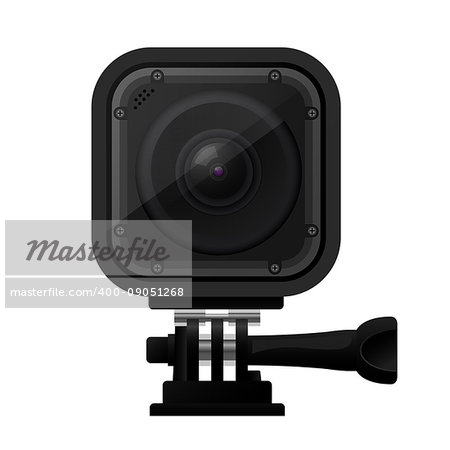 Modern compact action camera - extreme sport cam icon