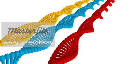 DNA Strand Helix Simple Abstract Background on White