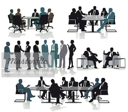 Business people consulting and meeting